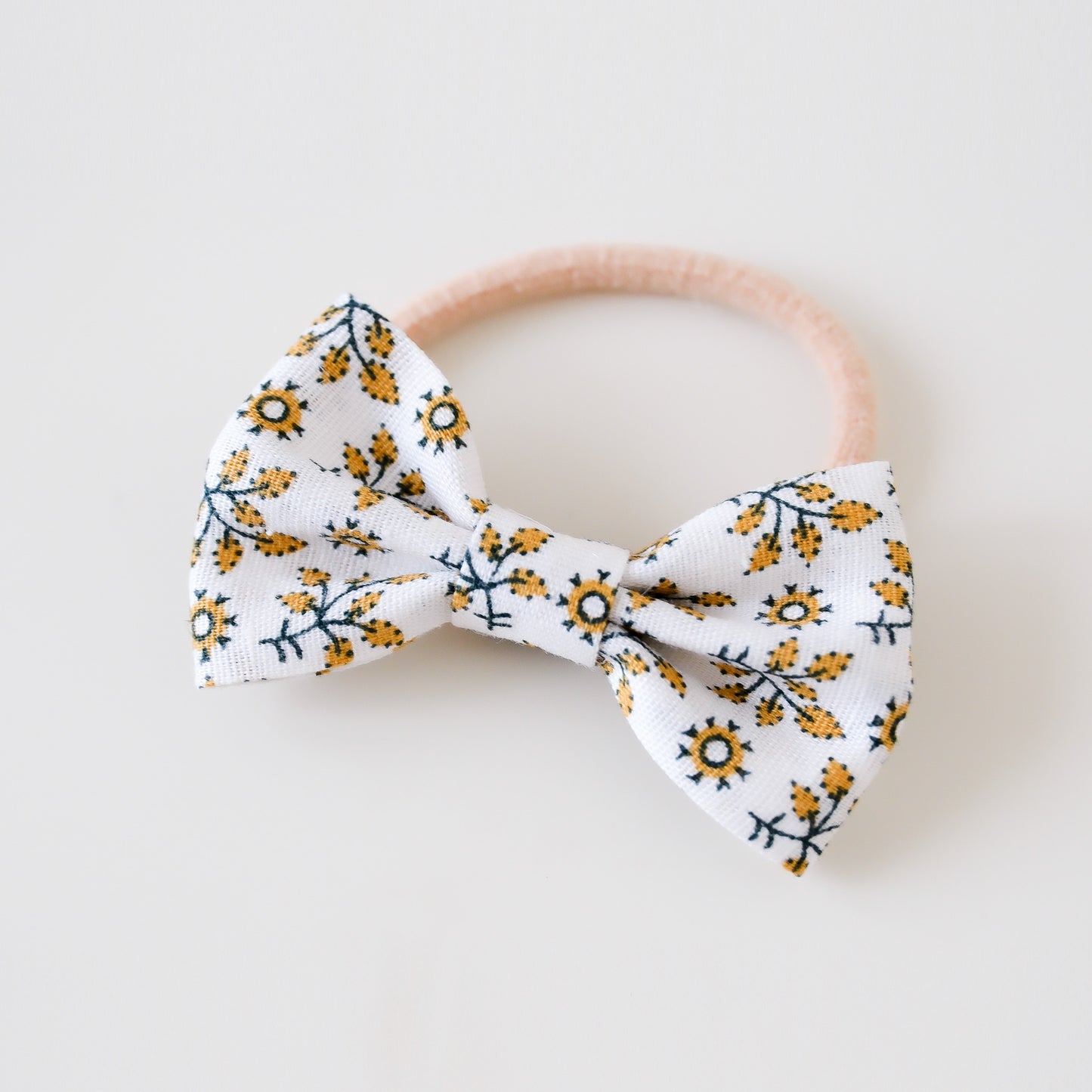 Mini Bow Fabric Hair Ties | Sunny Blooms