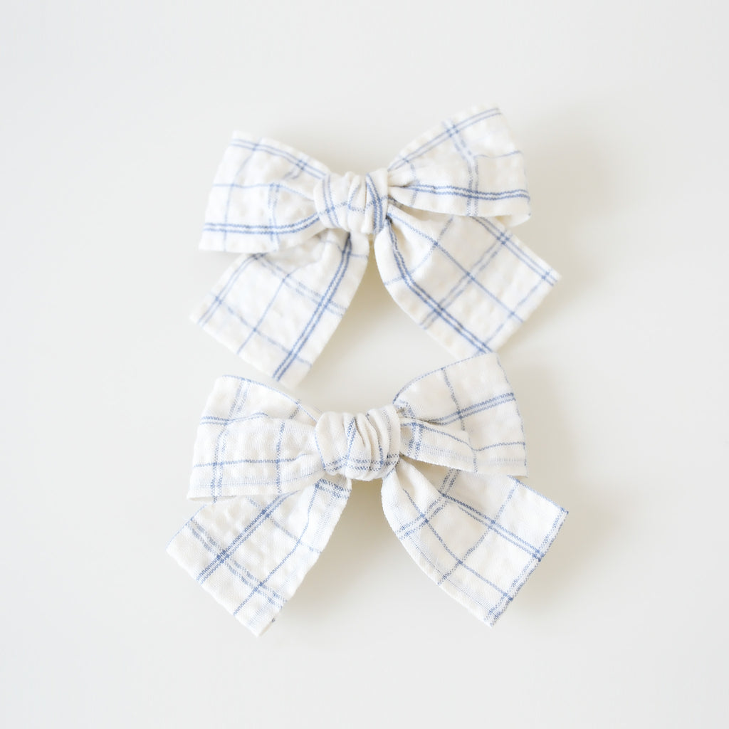 Juliet Hair Clips | Ivory Check