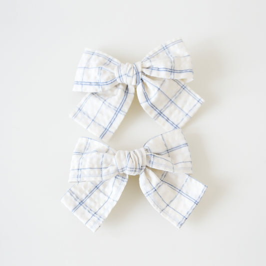 Juliet Hair Clips | Ivory Check