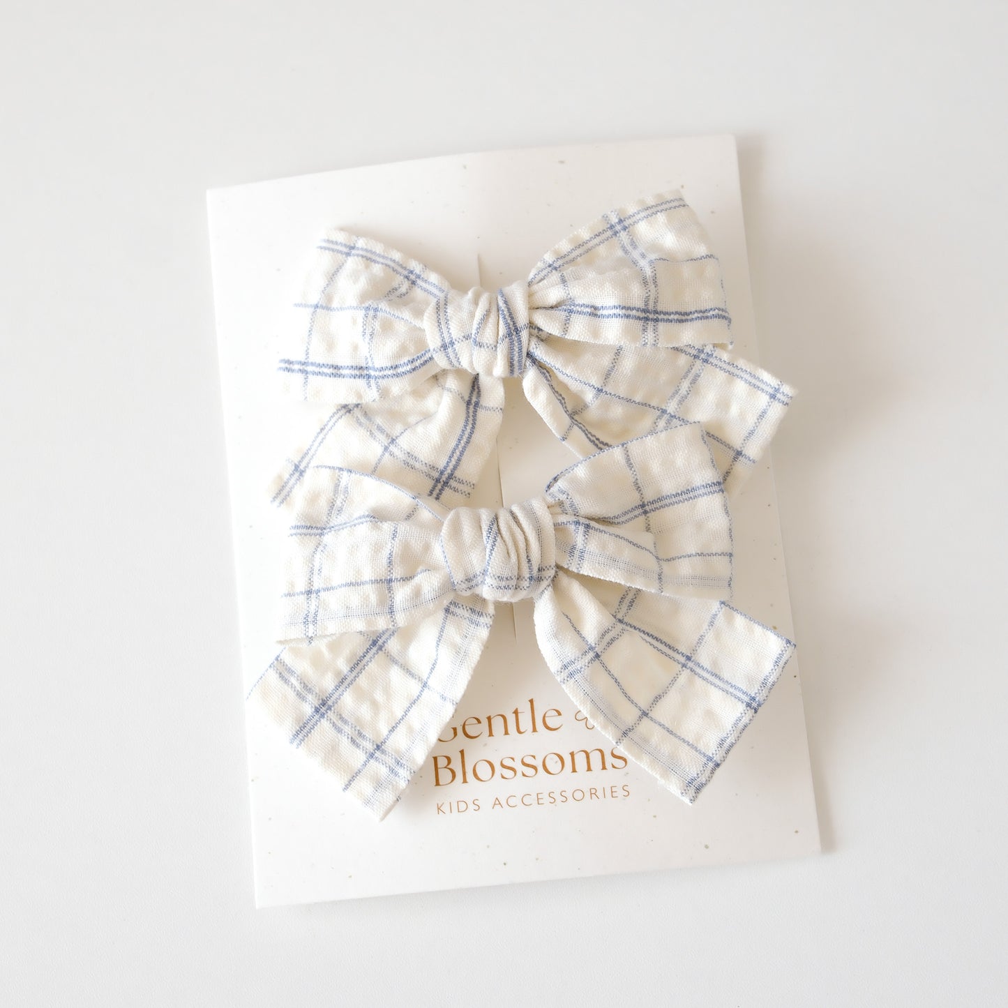 Juliet Hair Clips | Ivory Check