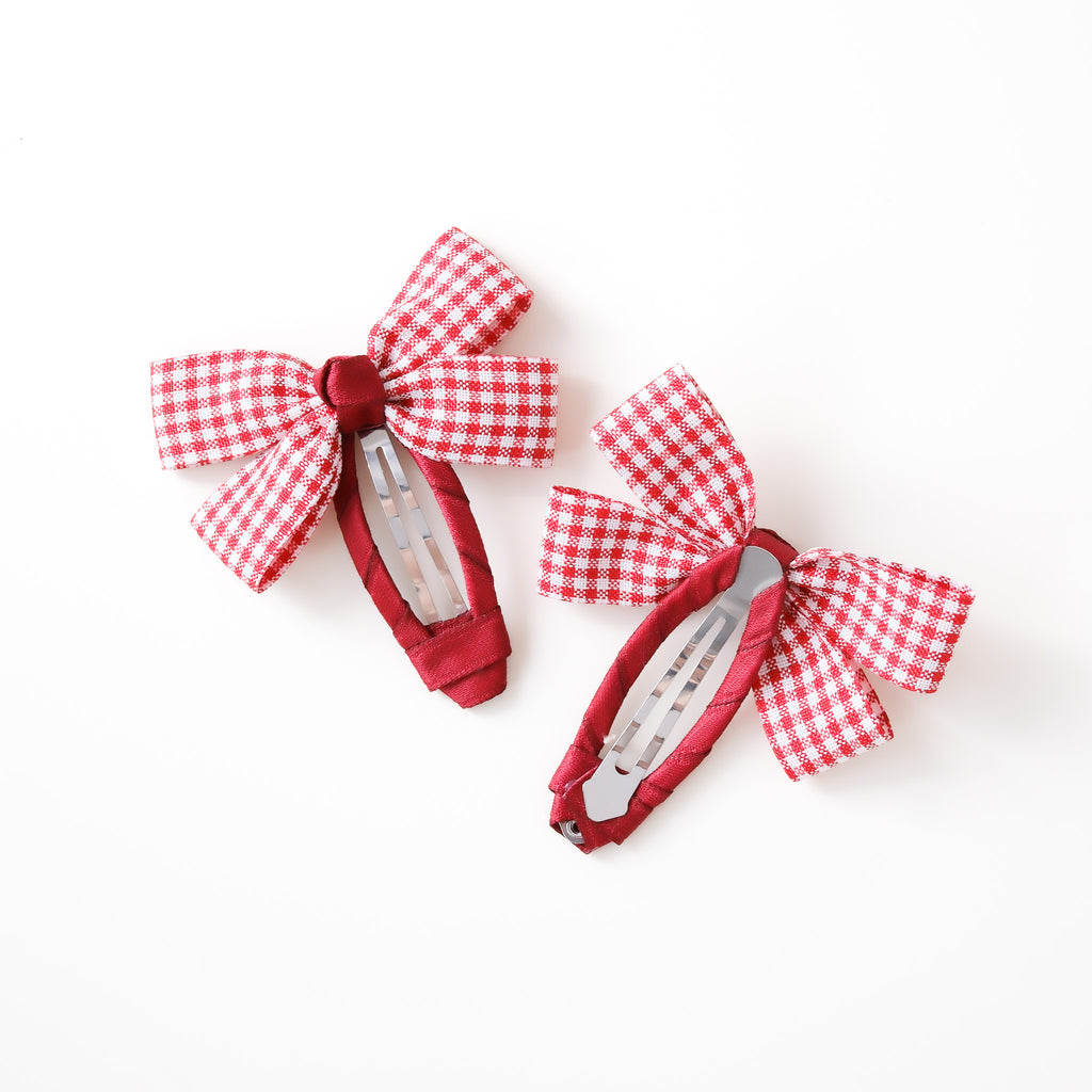 Seina Hair Clip | Cherry Check