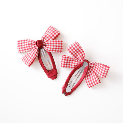 Seina Hair Clip | Cherry Check