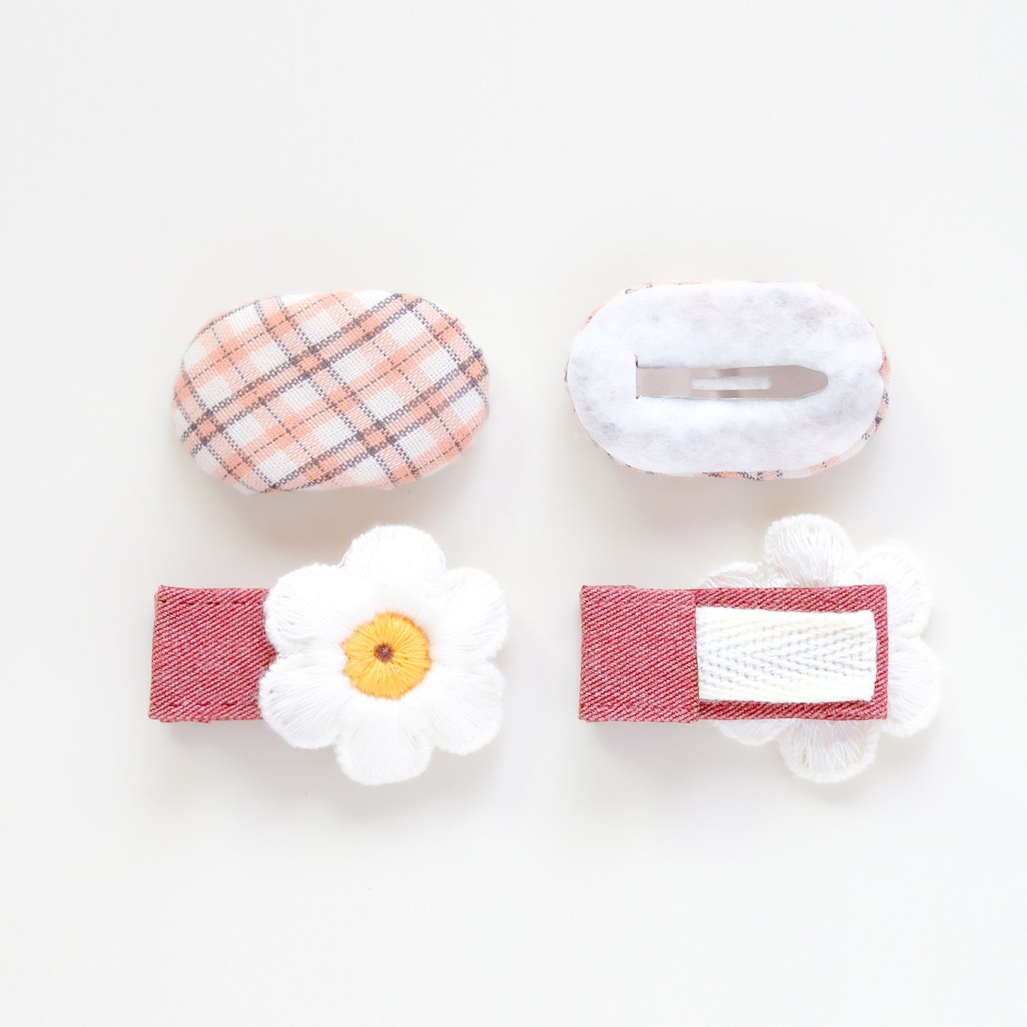 Gemma Hair Clips | Rose Oat