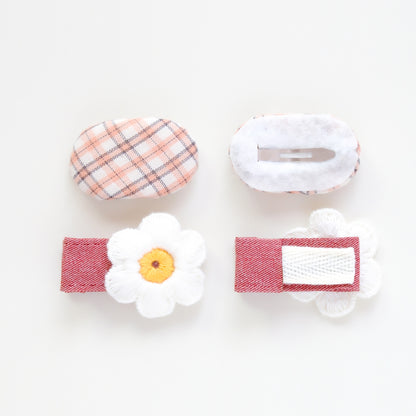Gemma Hair Clips | Rose Oat