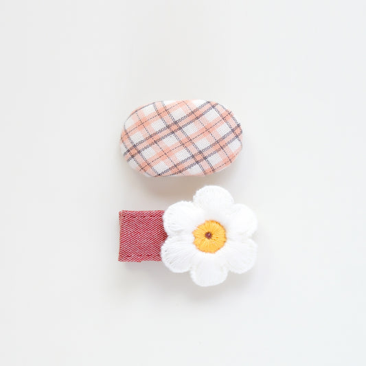 Gemma Hair Clips | Rose Oat