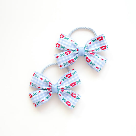 Alora Hair Ties | Powder Blue Cherry