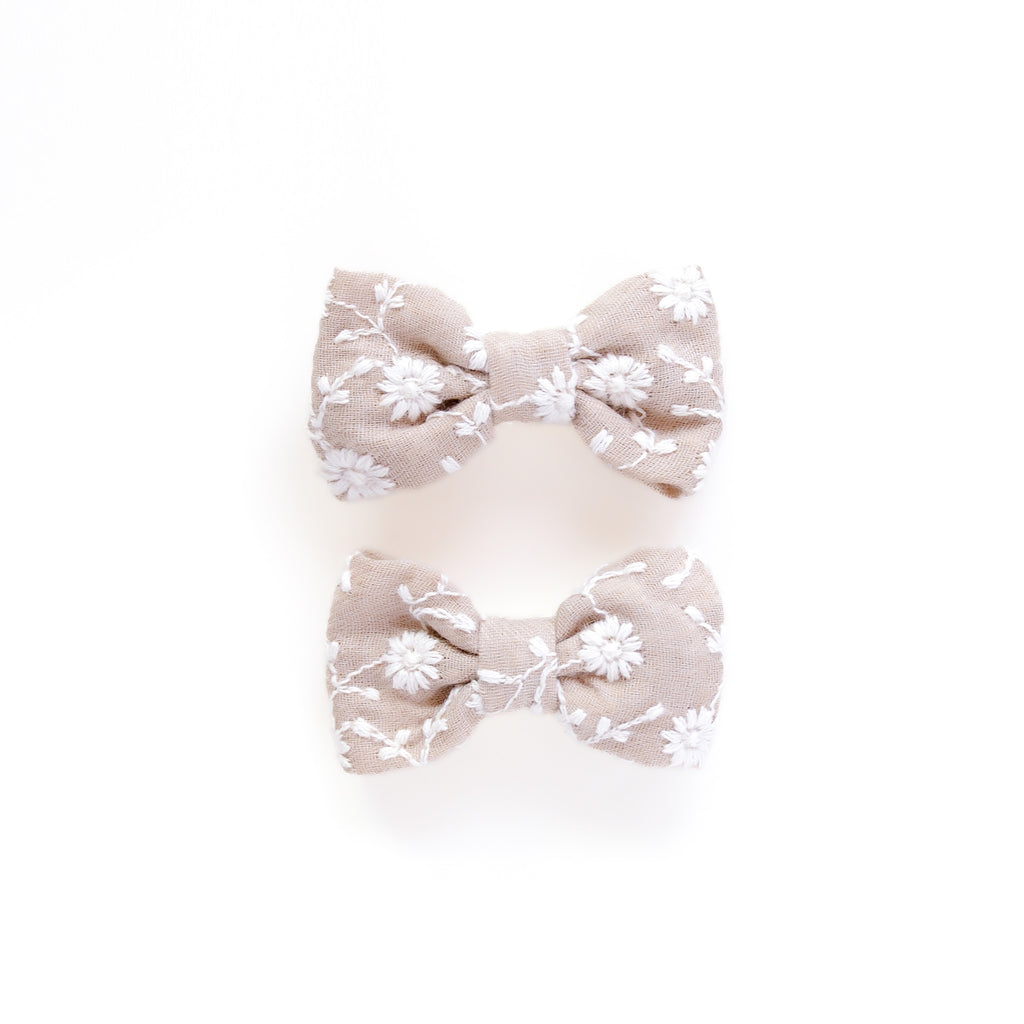Danna Hair Clips | Linen Taupe