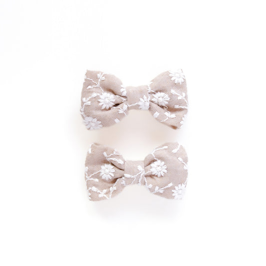 Danna Hair Clips | Linen Taupe