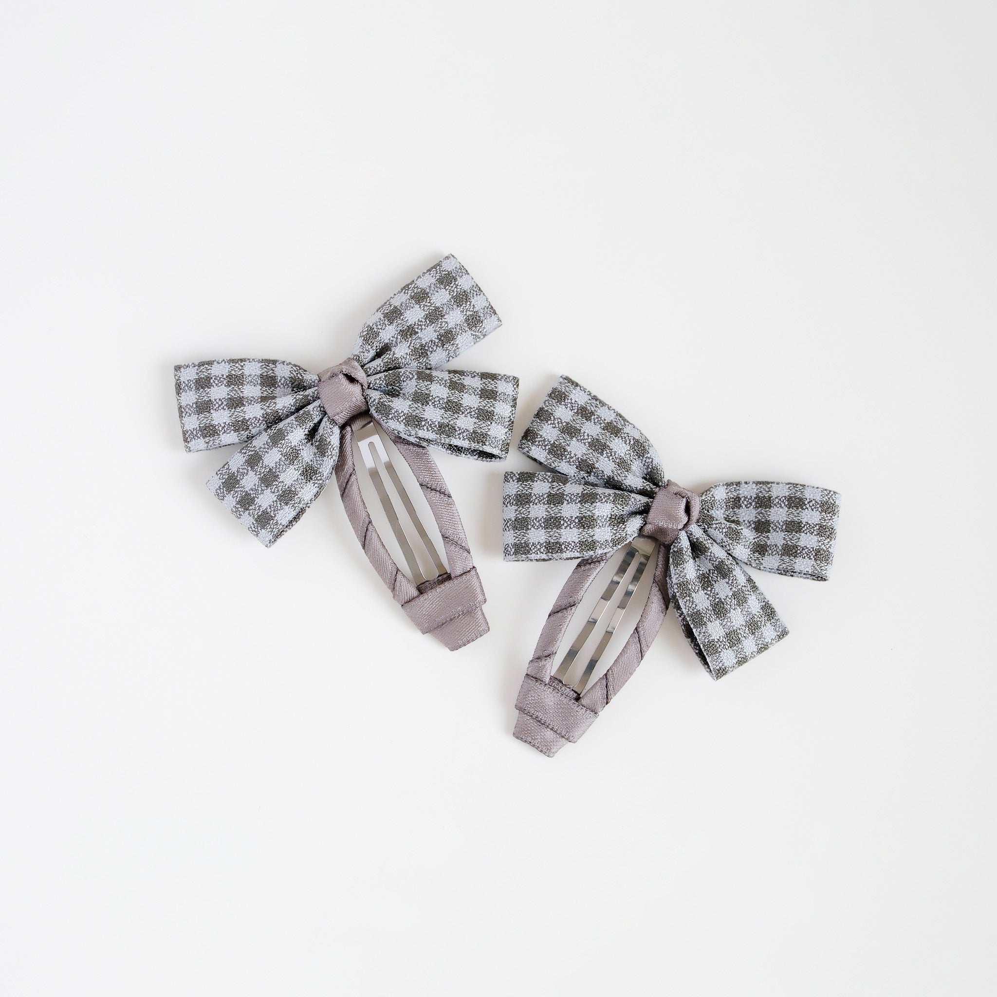 Seina Hair Clips | Cozy Fog Check
