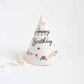 Embroidered Birthday Party Hat | Floral Style