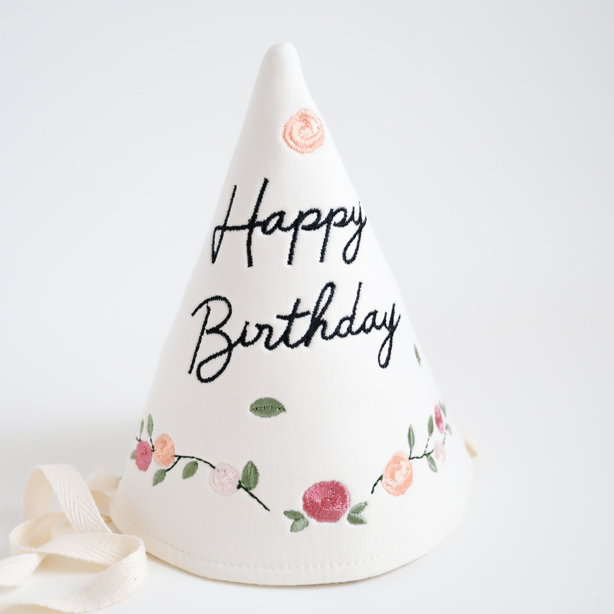 Embroidered Birthday Party Hat | Floral Style