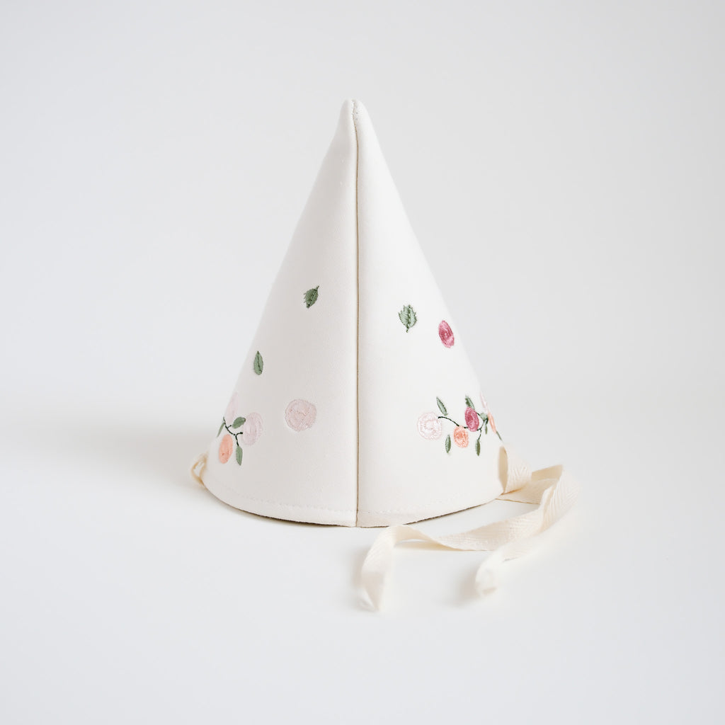 Embroidered Birthday Party Hat | Floral Style