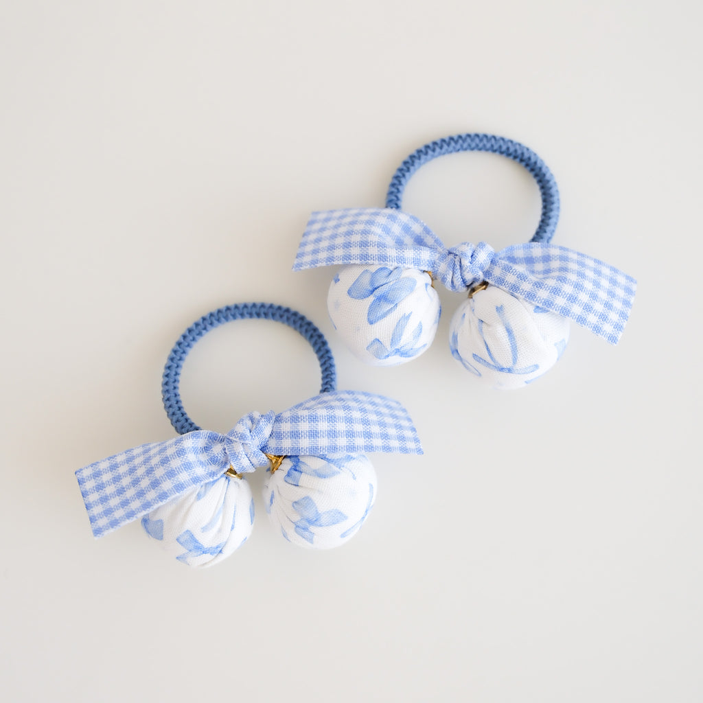 Serafina Hair Ties | Indigo Ribbon