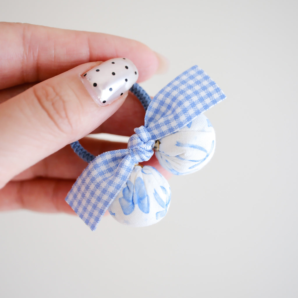 Serafina Hair Ties | Indigo Ribbon
