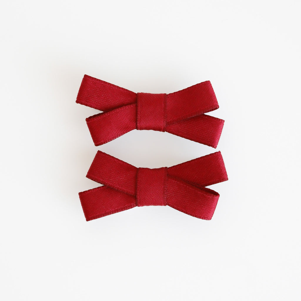 Ella Hair Clips | Burgundy Bloom