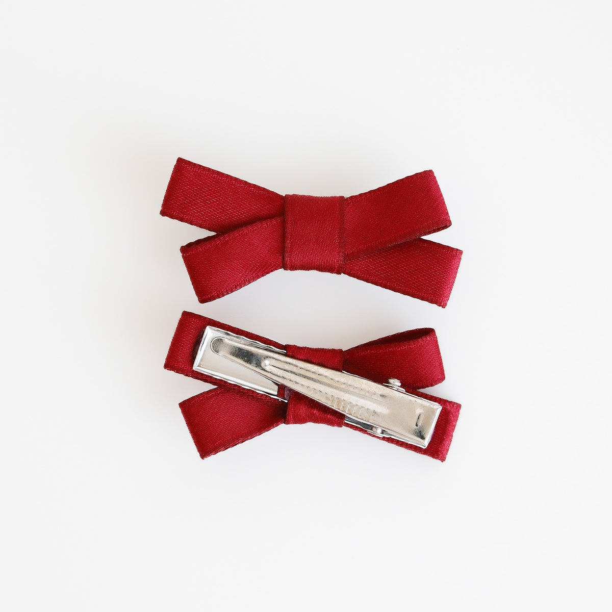 Ella Hair Clips | Burgundy Bloom