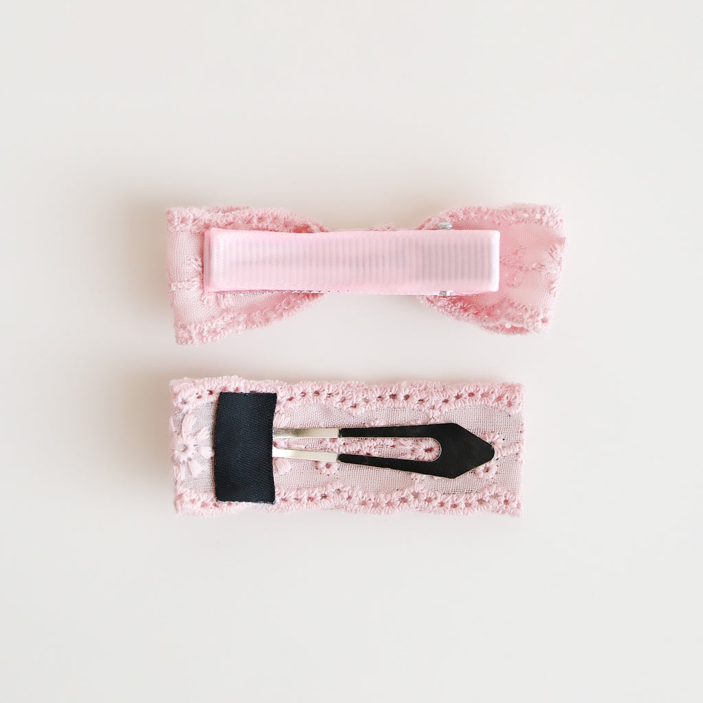 Mariella Hair Clip Set | Milky Rose